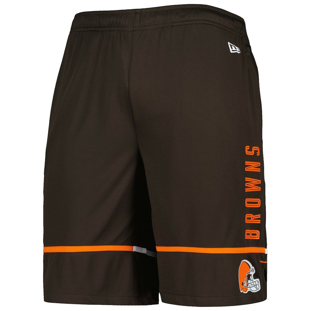 Cleveland Browns New Era Combine Authentic Rusher Training Shorts Brown - NFL