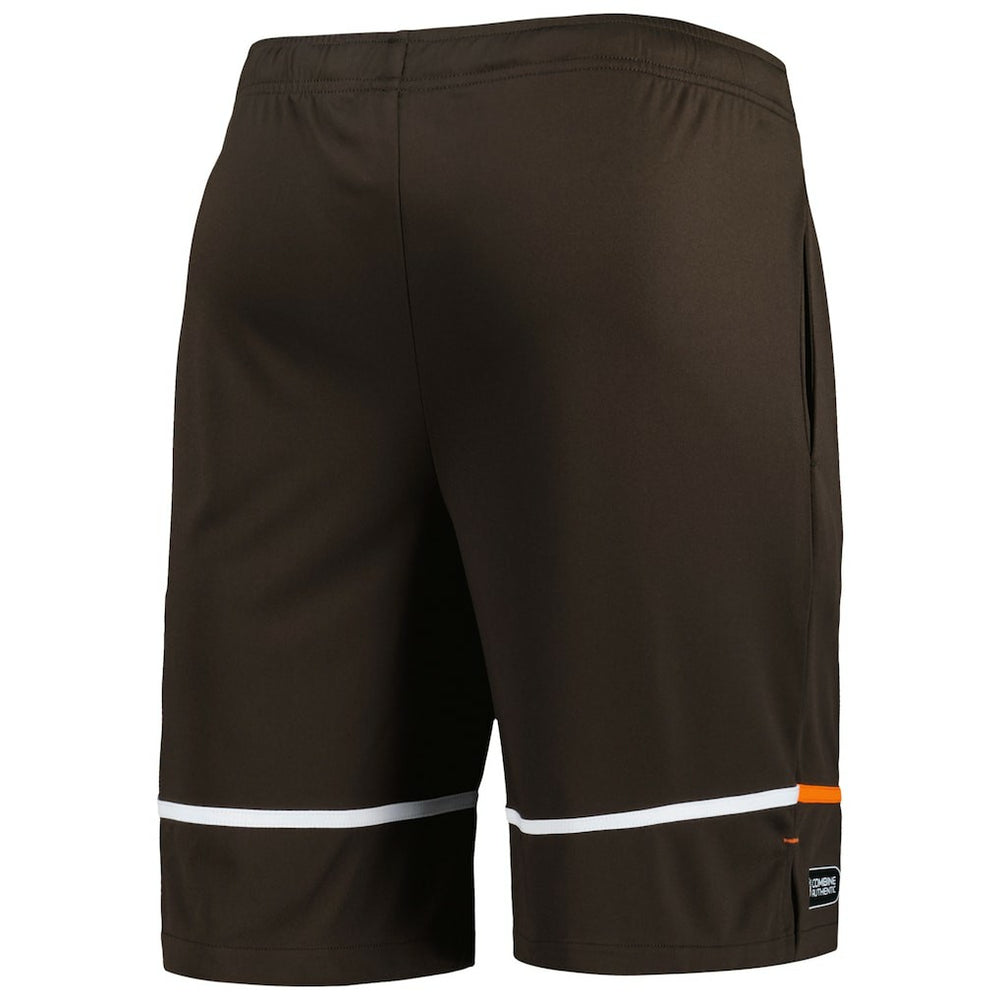 Cleveland Browns New Era Combine Authentic Rusher Training Shorts Brown - NFL