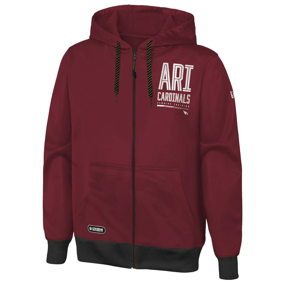Arizona Cardinals New Era Combine Authentic Drop Back Full-Zip Hoodie Cardinal - NFL