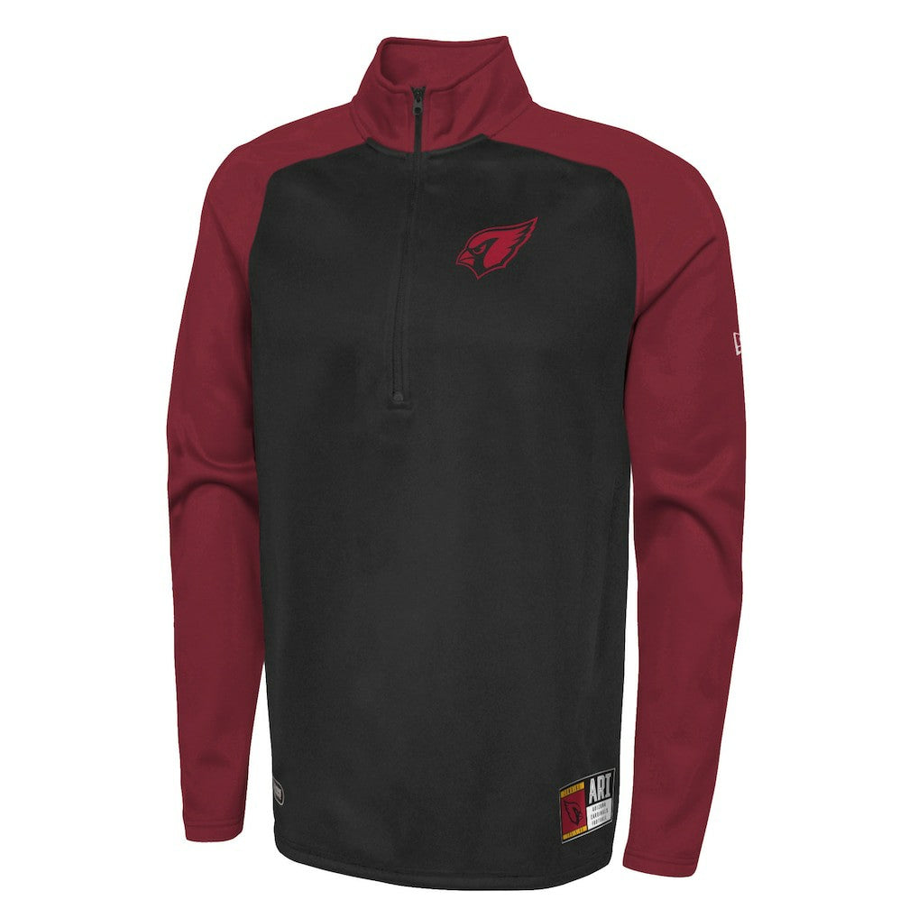 Arizona Cardinals New Era Combine Authentic O-Line Raglan Half-Zip Jacket Black - NFL