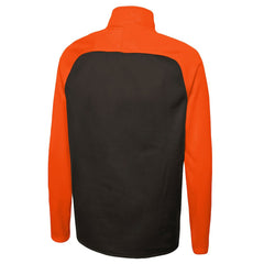 Cleveland Browns New Era Combine Authentic O-Line Raglan Half-Zip Jacket Brown - NFL