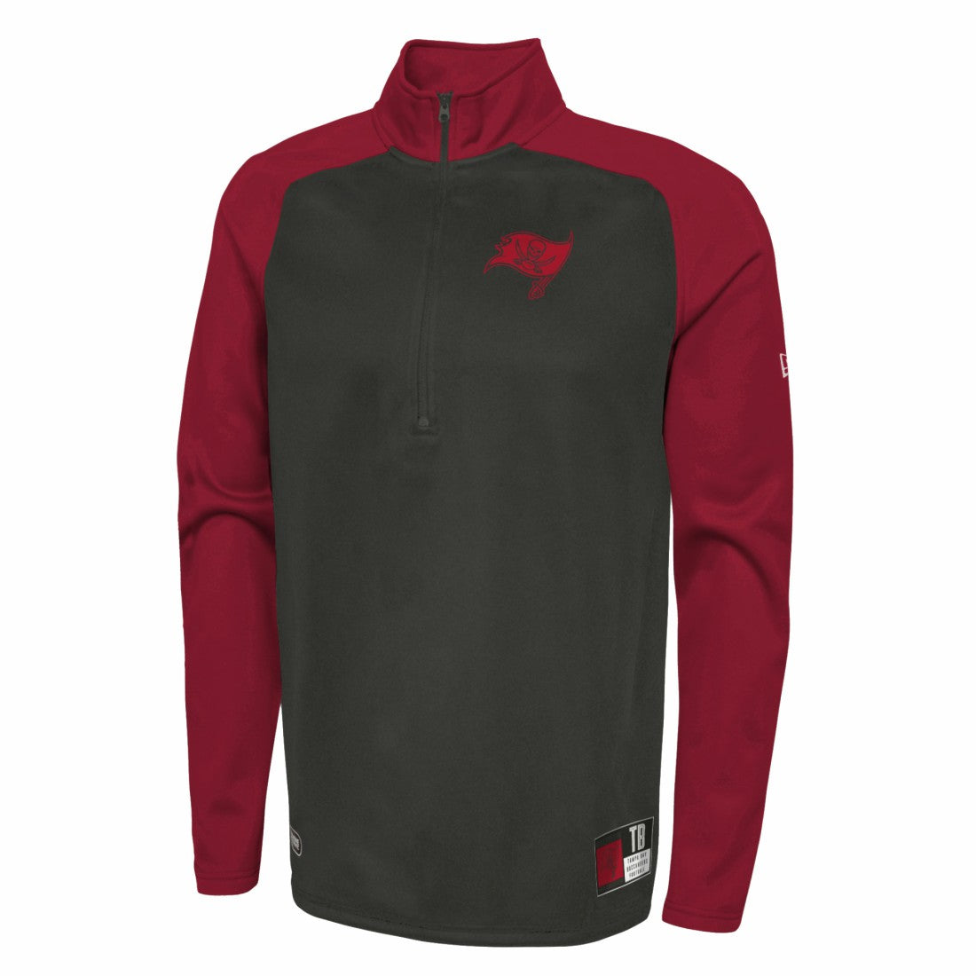 Tampa Bay Buccaneers New Era Combine Authentic O-Line Raglan Half-Zip Jacket Black - NFL