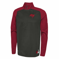Tampa Bay Buccaneers New Era Combine Authentic O-Line Raglan Half-Zip Jacket Black - NFL