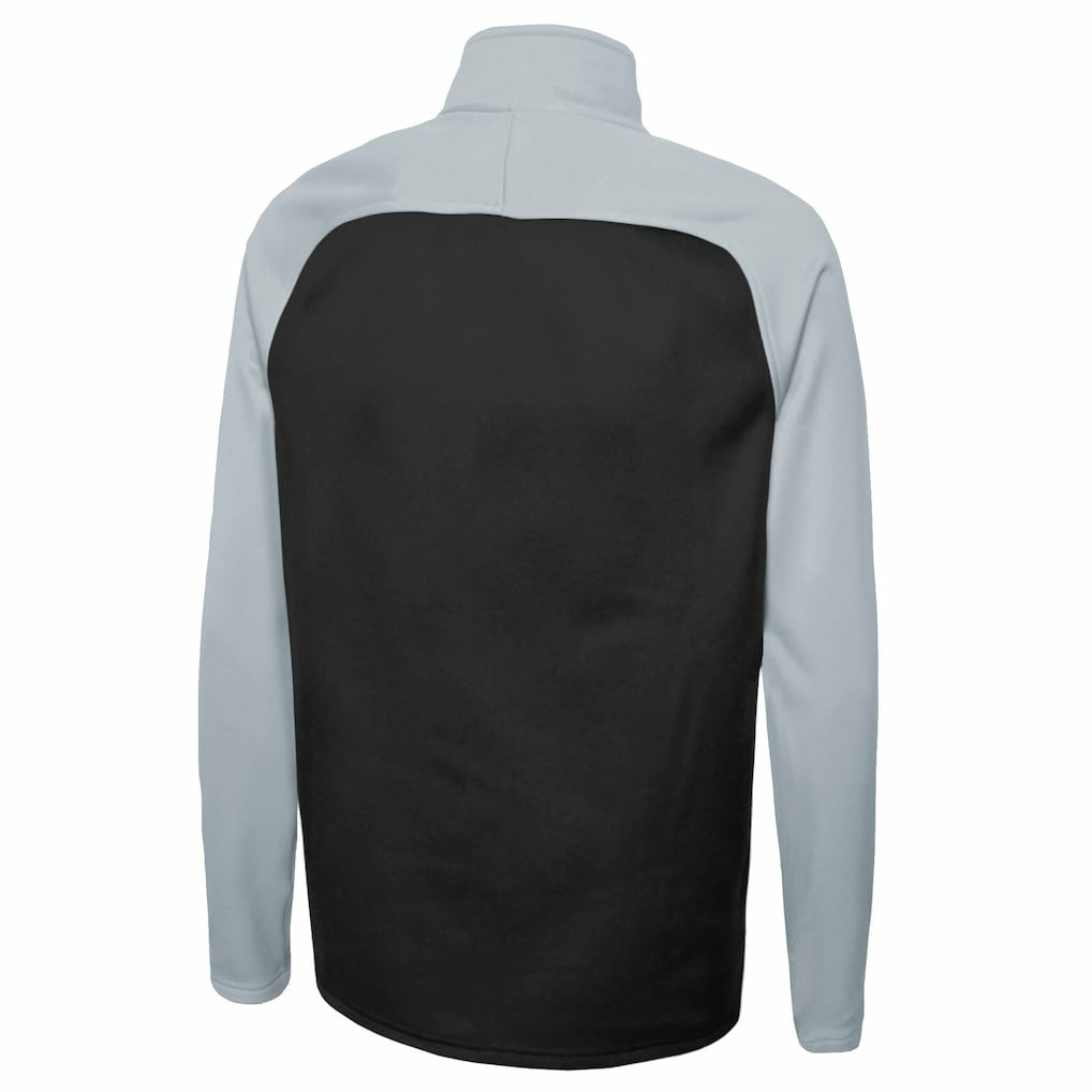 Las Vegas Raiders New Era Combine Authentic O-Line Raglan Half-Zip Jacket Black - NFL