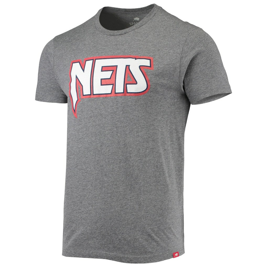 NBA - Brooklyn Nets Sportiqe Moments Mixtape Comfy Tri-Blend T-Shirt - Heathered Gray