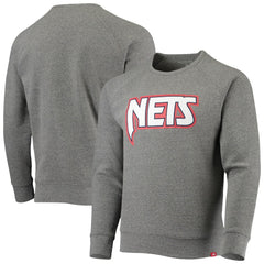 NBA - Brooklyn Nets Sportiqe Moments Mixtape Harmon Raglan Pullover Sweatshirt - Heathered Gray
