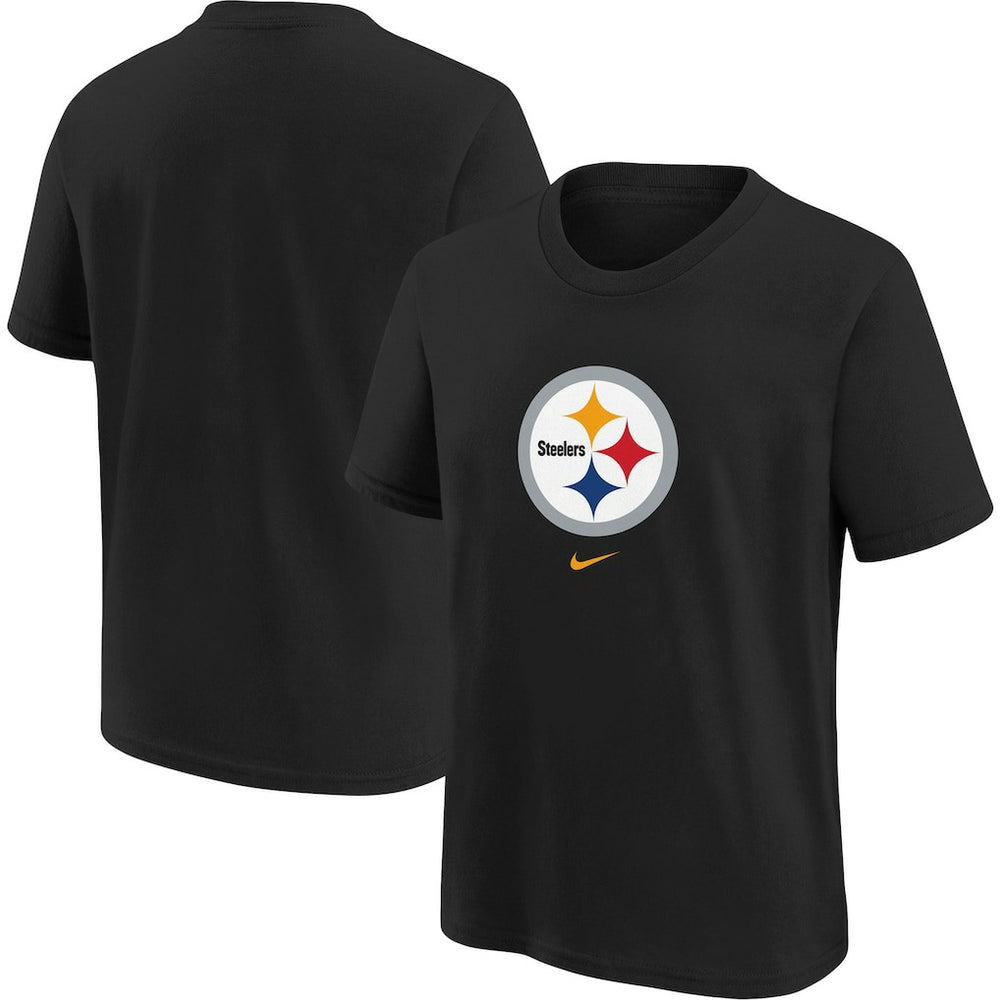 Pittsburgh Steelers Youth Logo T-Shirt Black - Nike