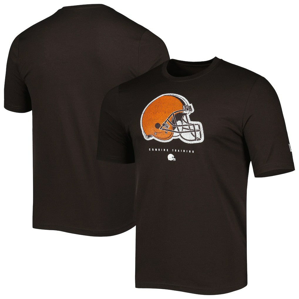 Cleveland Browns New Era Combine Authentic Ball Logo T-Shirt Brown - NFL