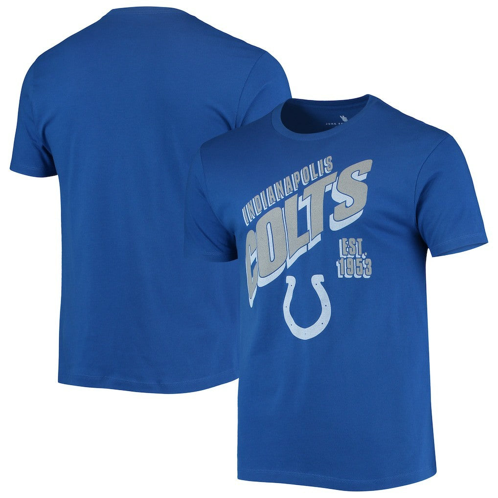 Indianapolis Colts Junk Food Slant T-Shirt Royal - NFL