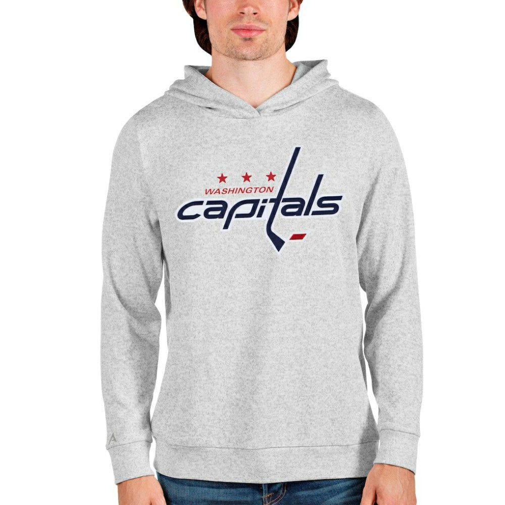 Washington Capitals Antigua Absolute Pullover Hoodie Heathered Gray