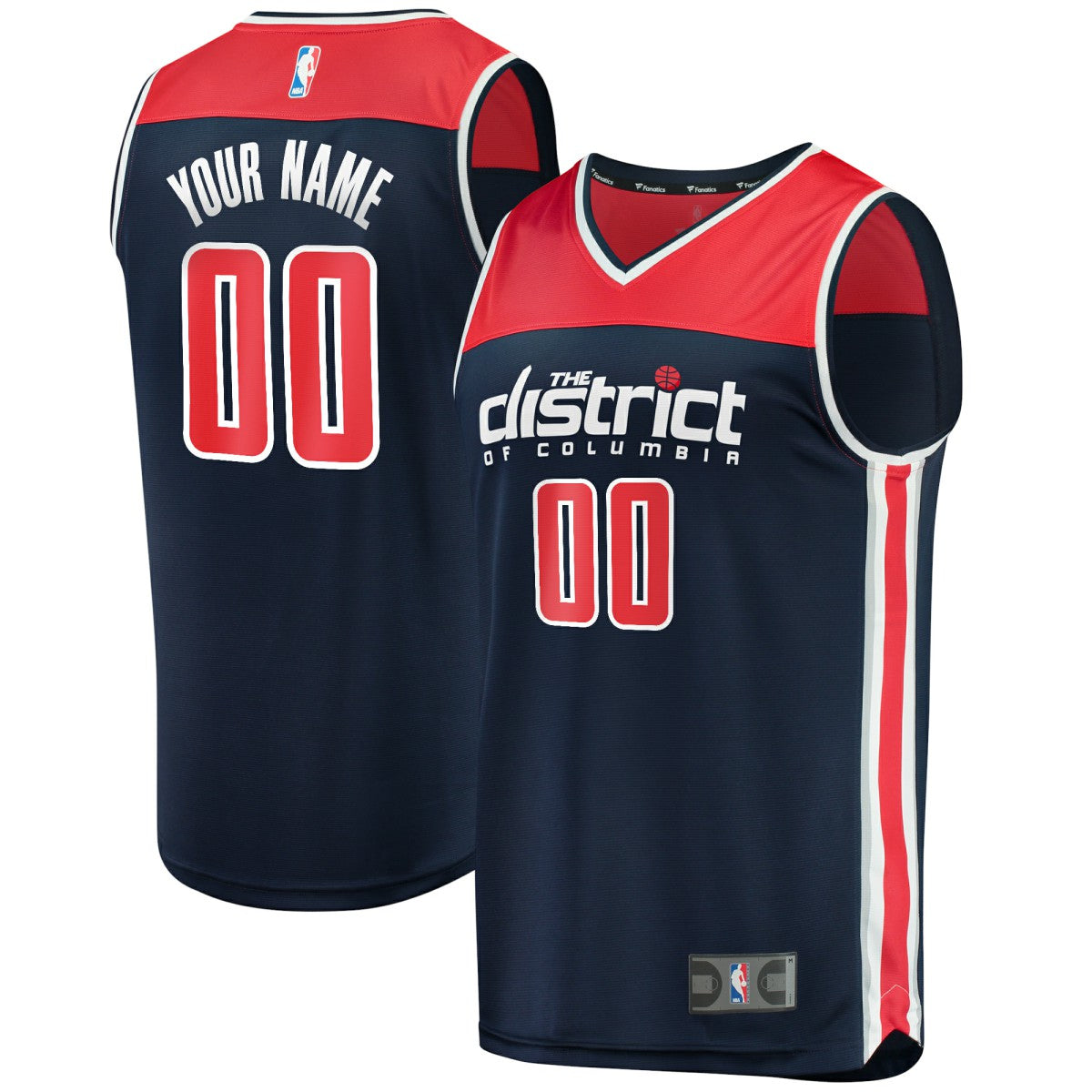 Fanatics - Washington Wizards Fast Break Replica Custom Jersey Navy - Statement Edition