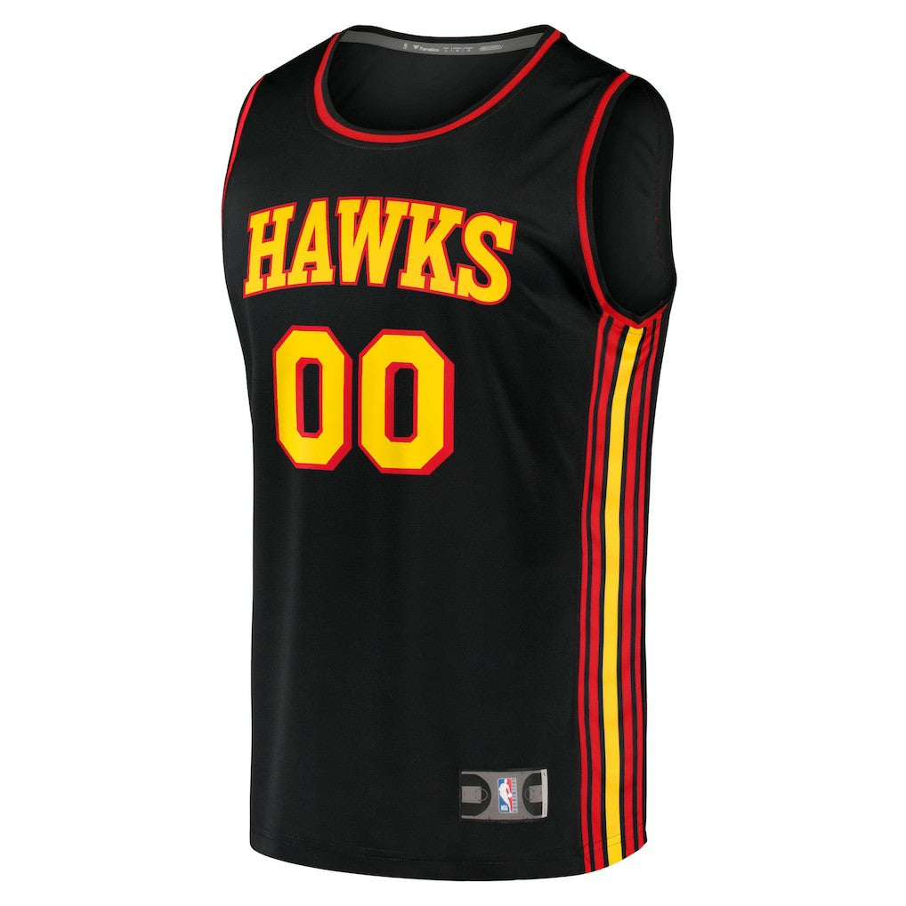 Atlanta Hawks Fast Break Replica Custom Jersey Black - Statement Edition | NBA Jerseys
