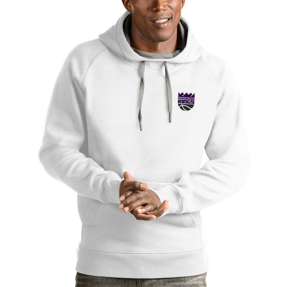 NBA - Sacramento Kings Antigua Victory Pullover Hoodie - White