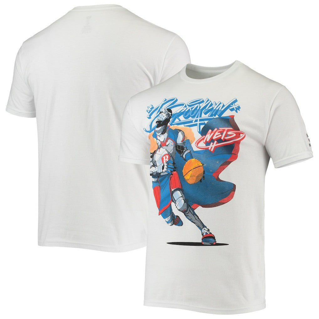 NBA - Brooklyn Nets NBA x McFlyy Identify Artist Series T-Shirt - White