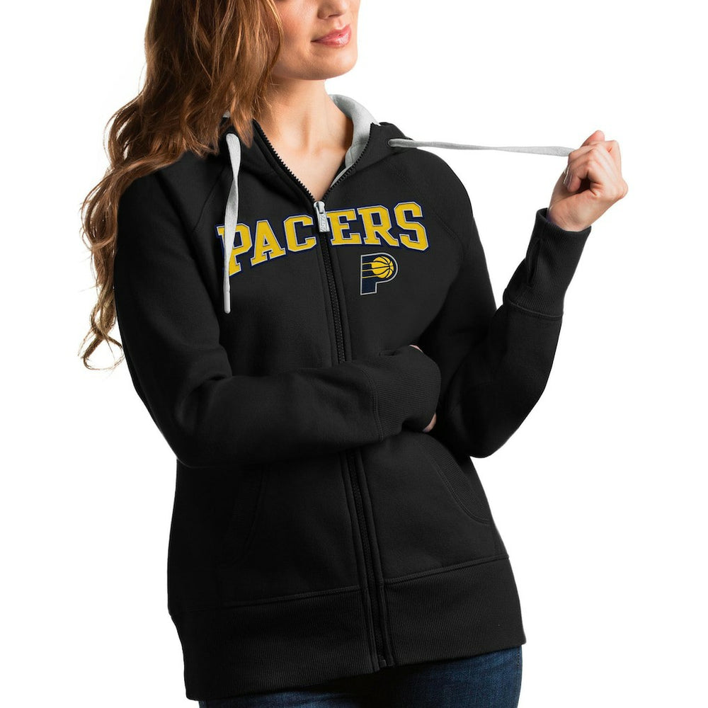 NBA - Indiana Pacers Antigua Women's Team Victory Full-Zip Hoodie - Black