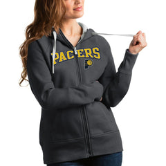 NBA - Indiana Pacers Antigua Women's Team Victory Full-Zip Hoodie - Charcoal