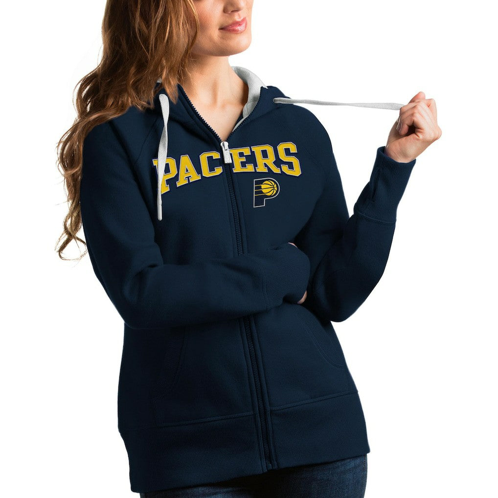 NBA - Indiana Pacers Antigua Women's Team Victory Full-Zip Hoodie - Navy