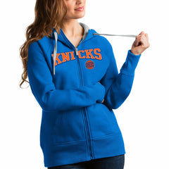 NBA - New York Knicks Antigua Women's Team Victory Full-Zip Hoodie - Blue