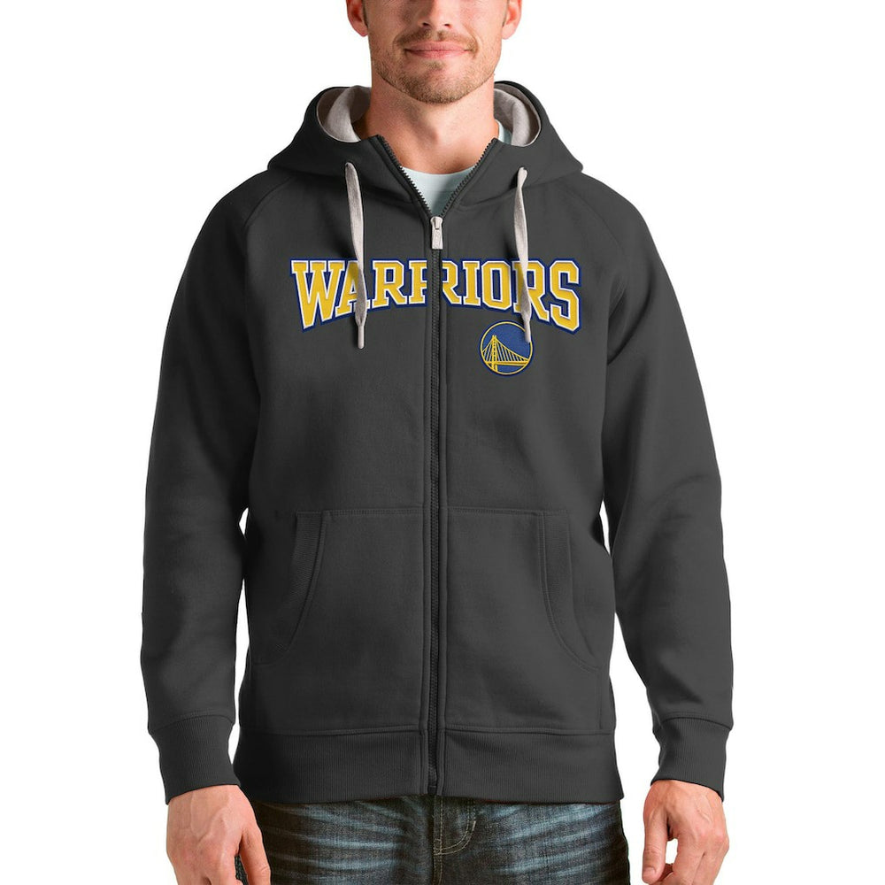 NBA - Golden State Warriors Antigua Victory Full-Zip Hoodie - Charcoal
