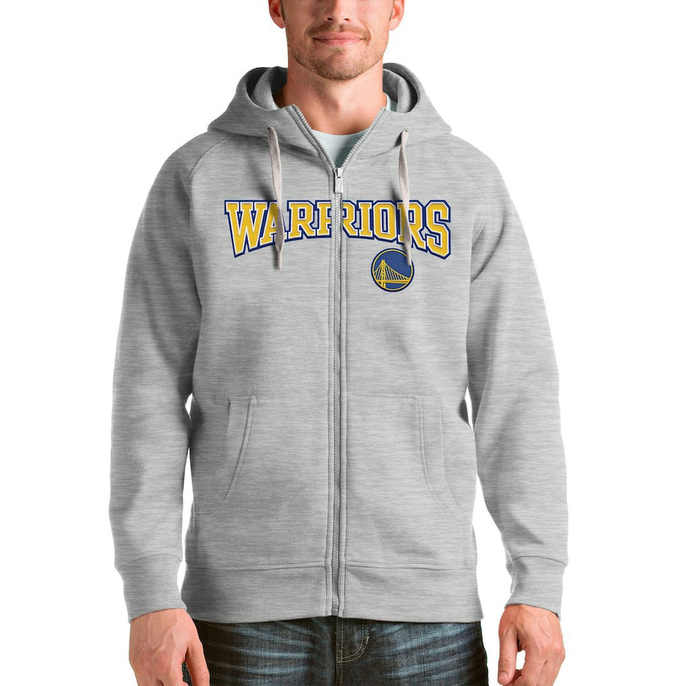 NBA - Golden State Warriors Antigua Victory Full-Zip Hoodie - Heathered Gray