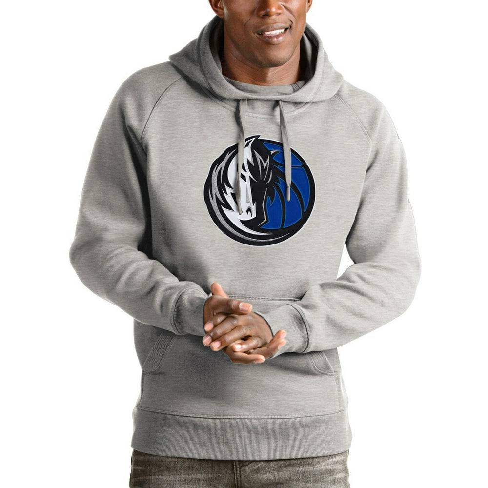 NBA - Dallas Mavericks Antigua Logo Victory Pullover Hoodie - Heathered Gray