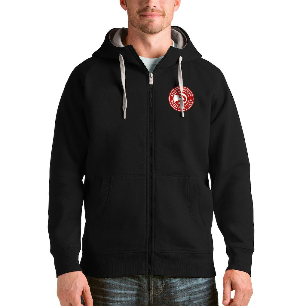 NBA - Atlanta Hawks Antigua Logo Victory Full-Zip Hoodie - Black