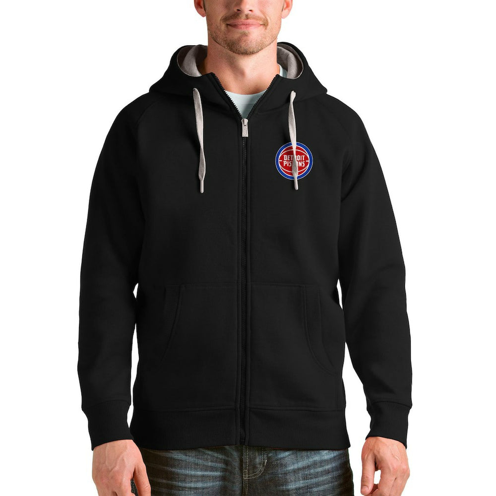 NBA - Detroit Pistons Antigua Logo Victory Full-Zip Hoodie - Black
