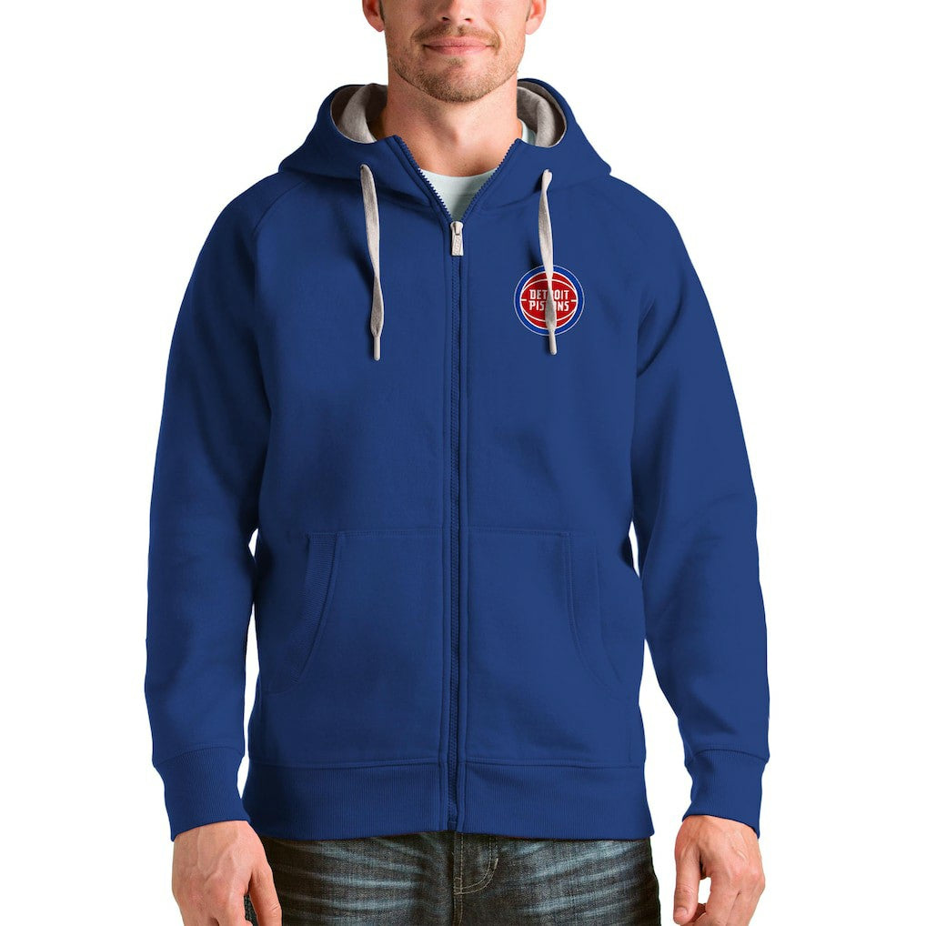 NBA - Detroit Pistons Antigua Logo Victory Full-Zip Hoodie - Royal