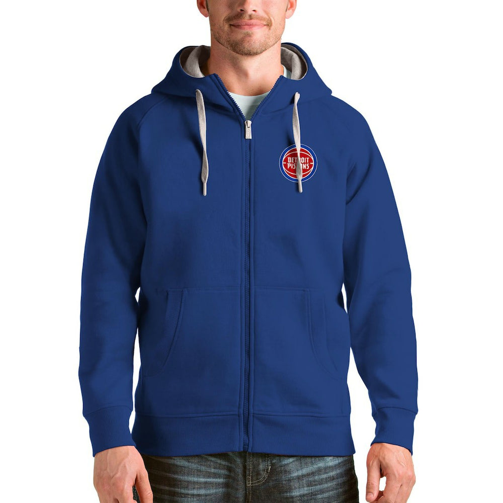 NBA - Detroit Pistons Antigua Logo Victory Full-Zip Hoodie - Royal