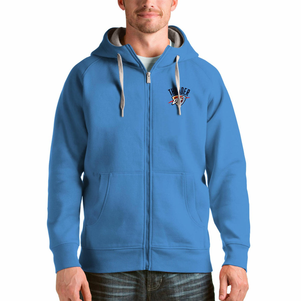 NBA - Oklahoma City Thunder Antigua Logo Victory Full-Zip Hoodie - Light Blue