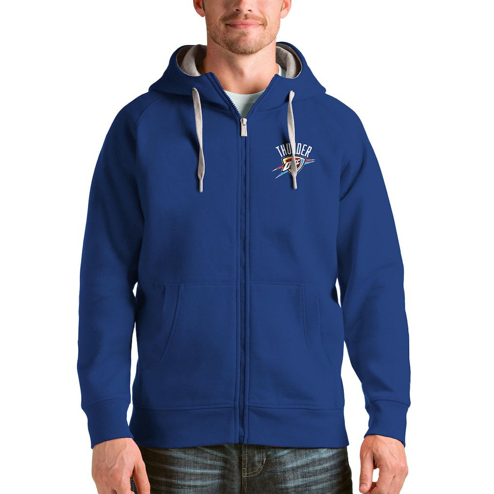 NBA - Oklahoma City Thunder Antigua Logo Victory Full-Zip Hoodie - Royal