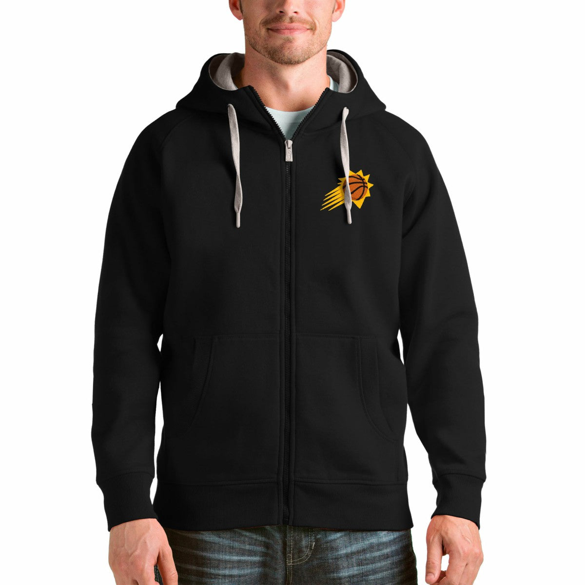 NBA - Phoenix Suns Antigua Logo Victory Full-Zip Hoodie - Black