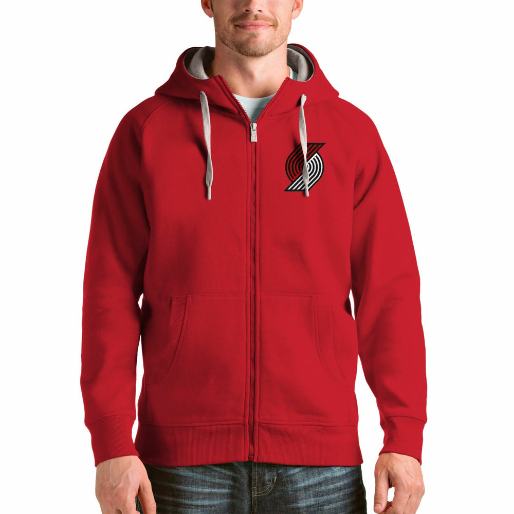 NBA - Portland Trail Blazers Antigua Logo Victory Full-Zip Hoodie - Red