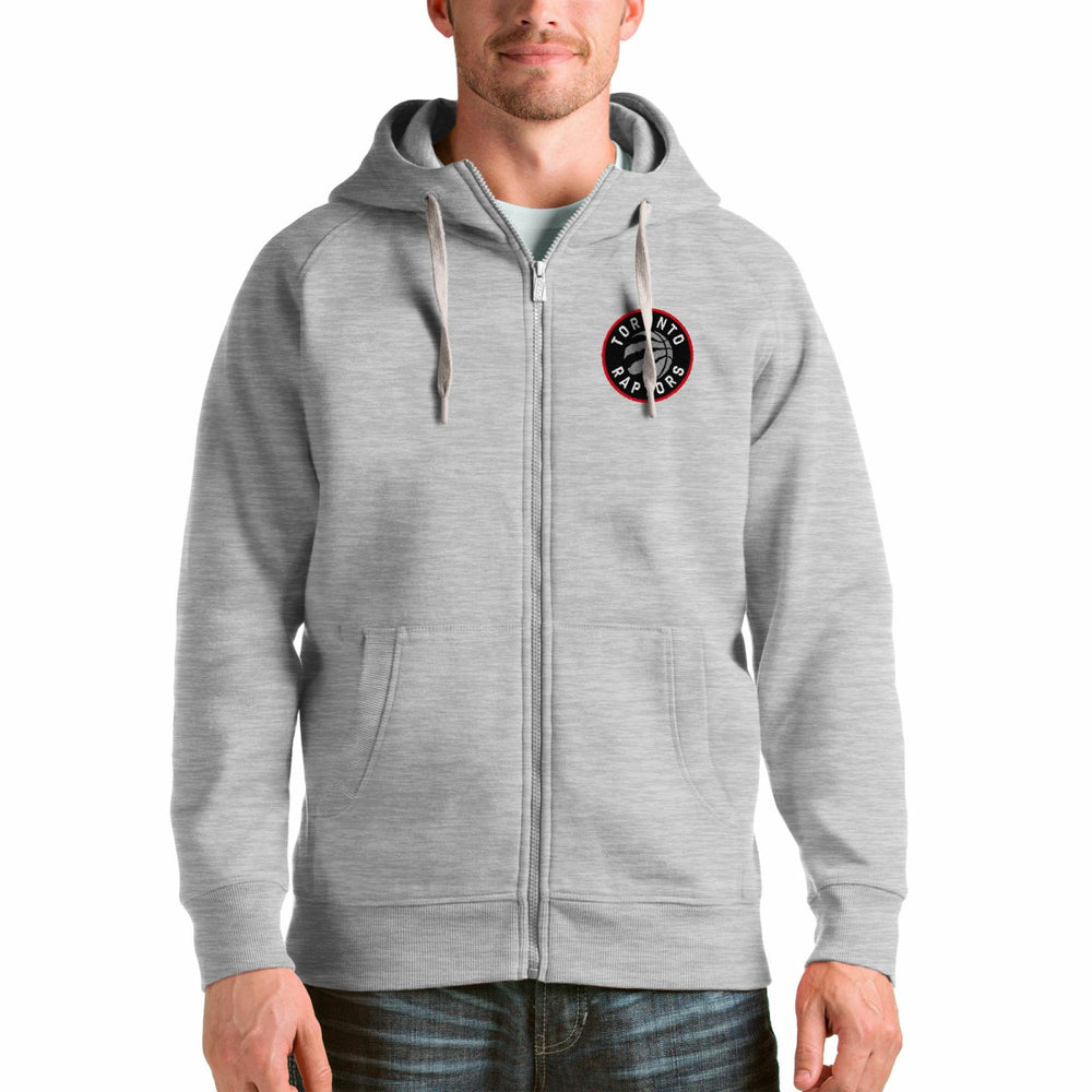 NBA - Toronto Raptors Antigua Logo Victory Full-Zip Hoodie - Heathered Gray