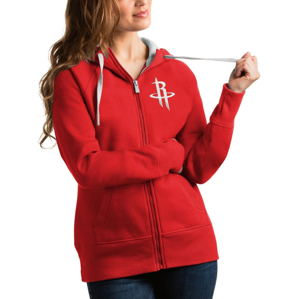 NBA - Houston Rockets Antigua Women's Victory Full-Zip Hoodie - Red