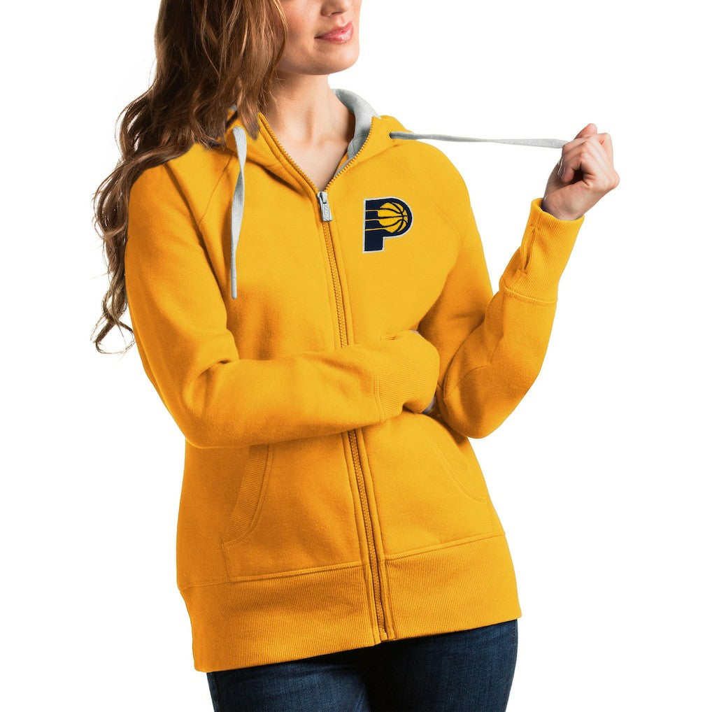 NBA - Indiana Pacers Antigua Women's Victory Full-Zip Hoodie - Gold