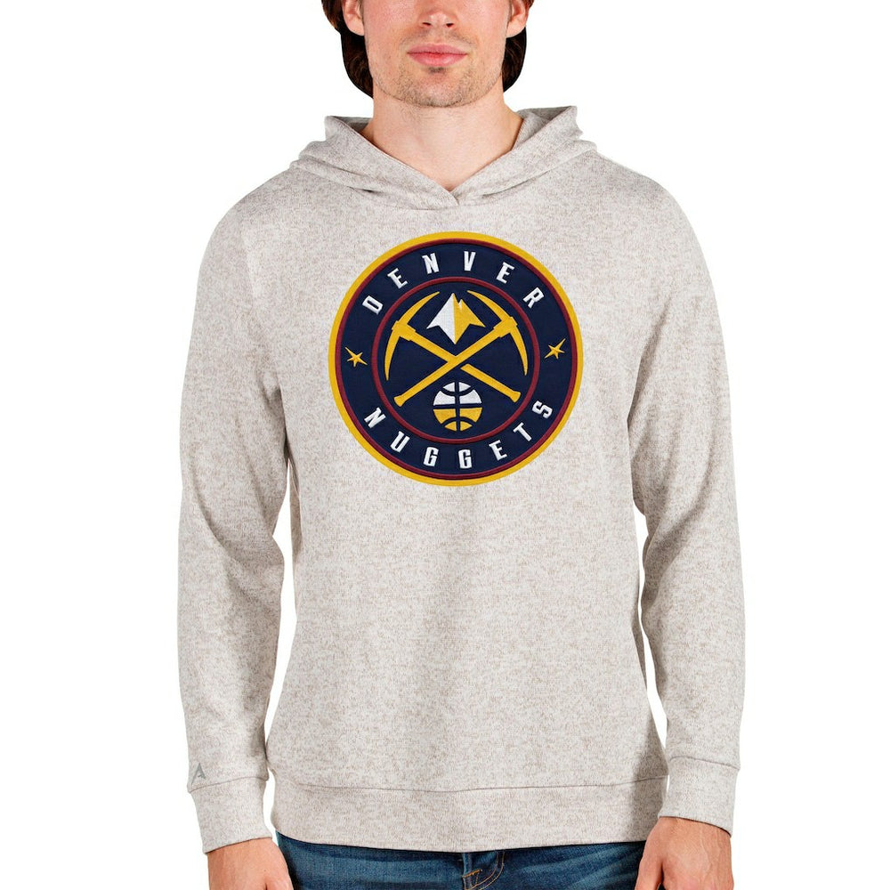 NBA - Denver Nuggets Antigua Logo Absolute Pullover Hoodie - Cream