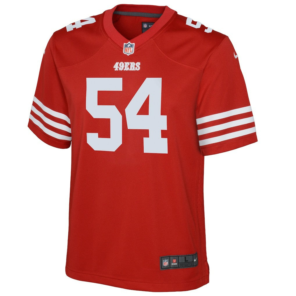 Fred Warner San Francisco 49ers Youth Game Jersey - Scarlet | NFL Jerseys