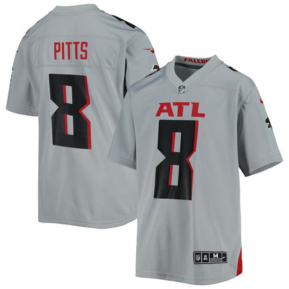 Kyle Pitts Atlanta Falcons Youth Inverted Game Jersey - Gray | NFL Jerseys