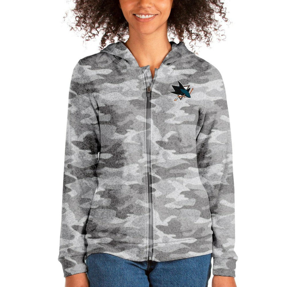 San Jose Sharks - Antigua Absolute Full-Zip Hoodie Camo
