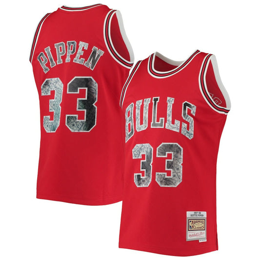 Scottie Pippen Chicago Bulls 1997/98 Hardwood Classics NBA 75th Anniversary Diamond Swingman Jersey sale - Red | NBA Jerseys