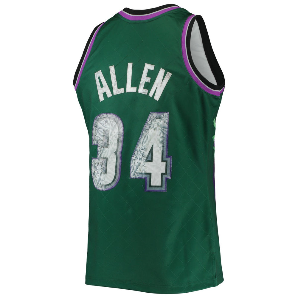 Mitchell & Ness - Ray Allen Milwaukee Bucks 1996/97 Hardwood Classics NBA 75th Anniversary Diamond Swingman Jersey - Green
