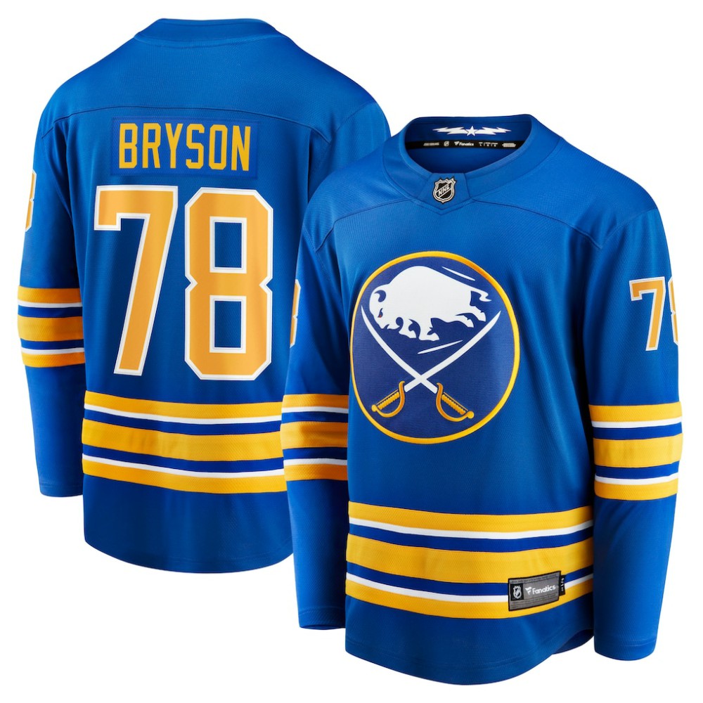 Jacob Bryson Buffalo Sabres - Fanatics Home Breakaway Player Jersey Royal