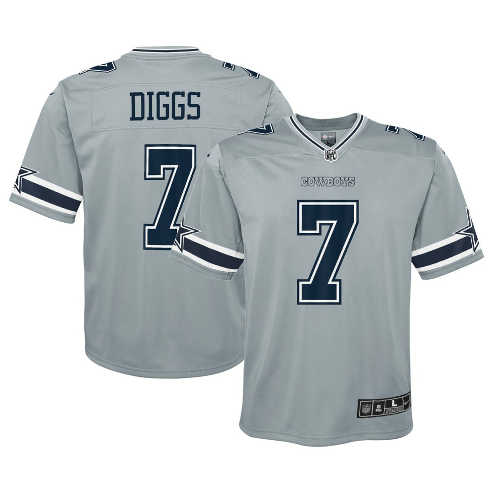 Trevon Diggs Dallas Cowboys Youth Inverted Game Jersey Silver - Nike