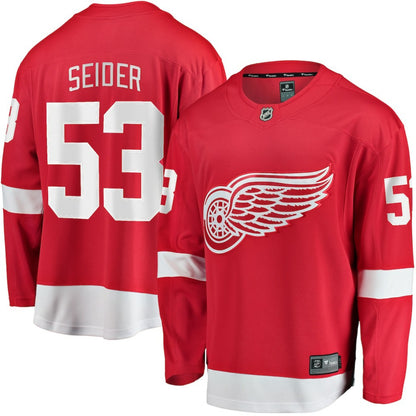 Moritz Seider Detroit Red Wings Fanatics Home Breakaway Player Jersey - Red | NHL Jerseys