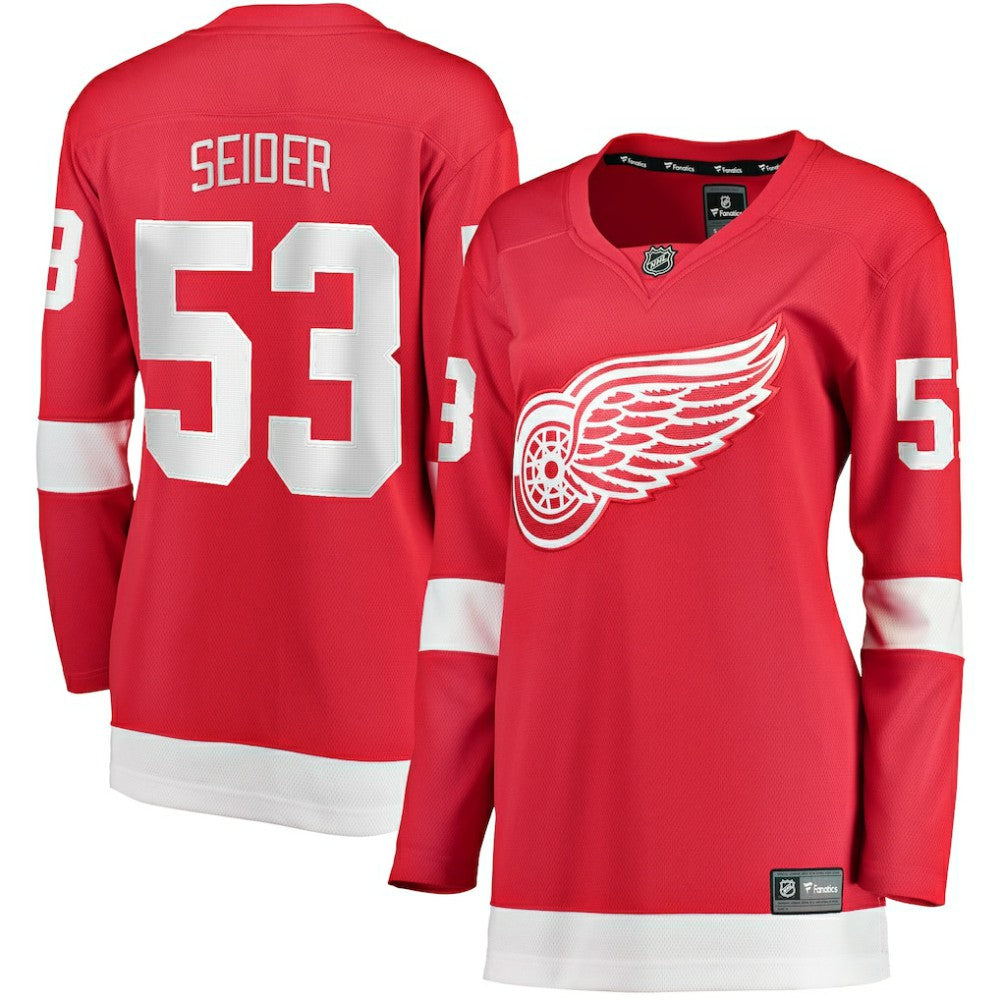 Moritz Seider Detroit Red Wings Fanatics Women's Home Breakaway Player Jersey - Red | NHL Jerseys