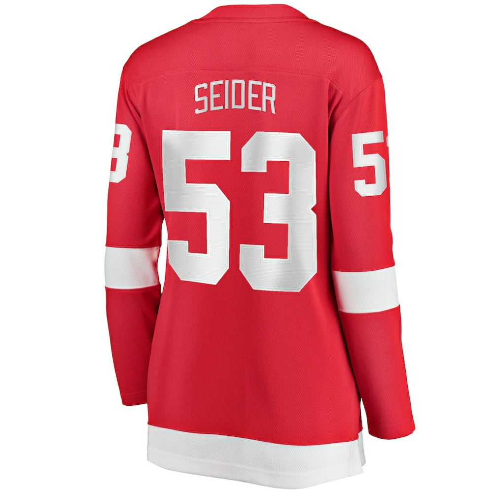Moritz Seider Detroit Red Wings Fanatics Women's Home Breakaway Player Jersey - Red | NHL Jerseys