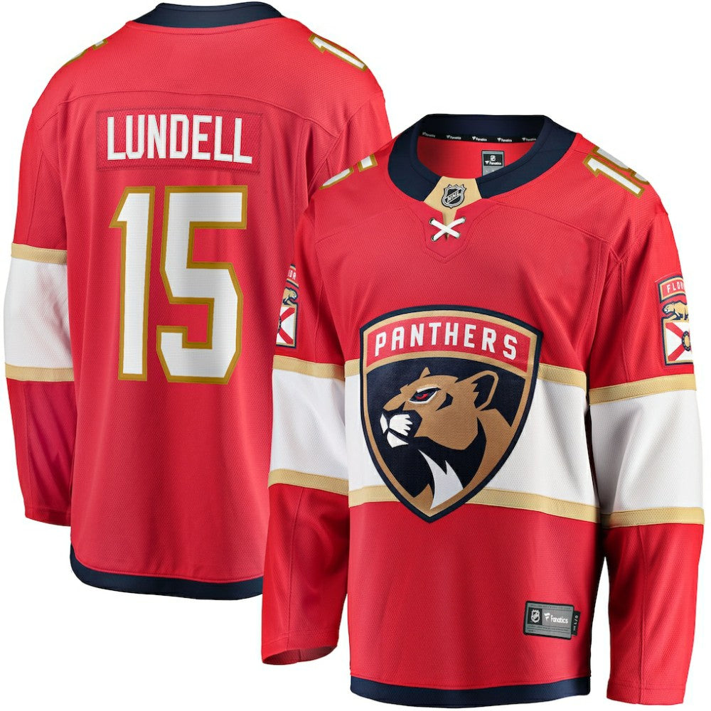 Anton Lundell Florida Panthers Fanatics Home Breakaway Player Jersey - Red | NHL Jerseys