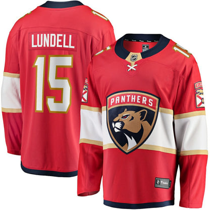 Anton Lundell Florida Panthers Fanatics Home Breakaway Player Jersey - Red | NHL Jerseys