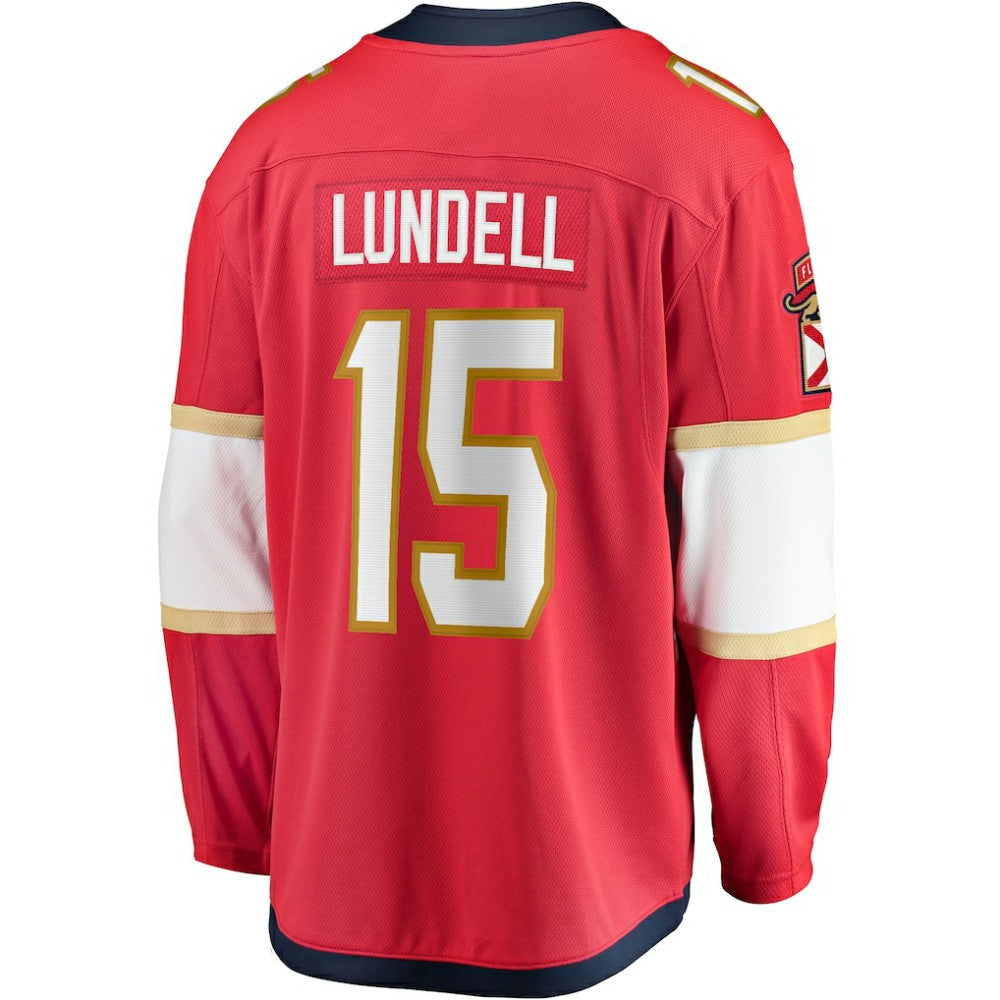 Anton Lundell Florida Panthers Fanatics Home Breakaway Player Jersey - Red | NHL Jerseys
